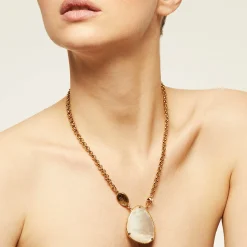 Collier Billy Silia grand modèle - Nacre blanche