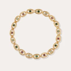 Collier Carthage - Malachite, Améthyste & Amazonite