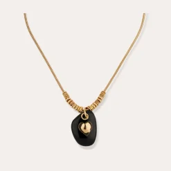 Collier Galet - Onyx Noir