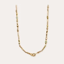 Collier Kali cabochons moyen modèle - Turquoise Matrix