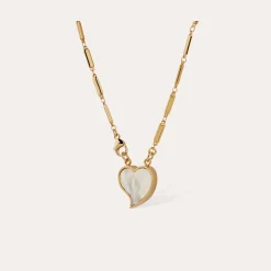 Collier Mirage Coeur petit modèle - Nacre blanche