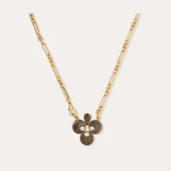 Collier Mirage Trèfle - Nacre grise