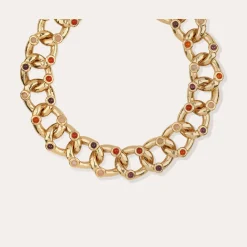 Collier Mitsi - Cornaline, Améthyste & Cristal de roche