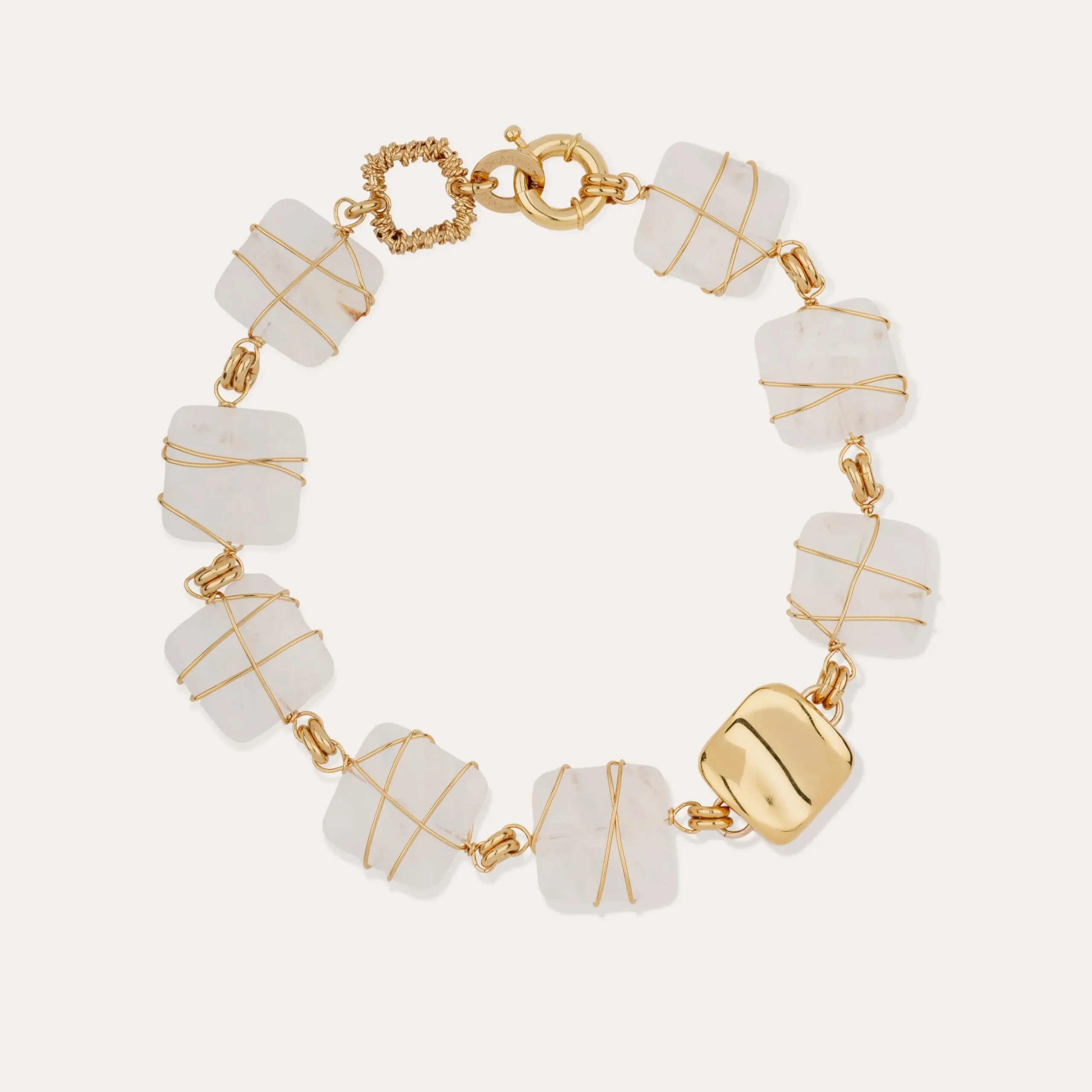 Collier Rainbow square - Cristal de roche
