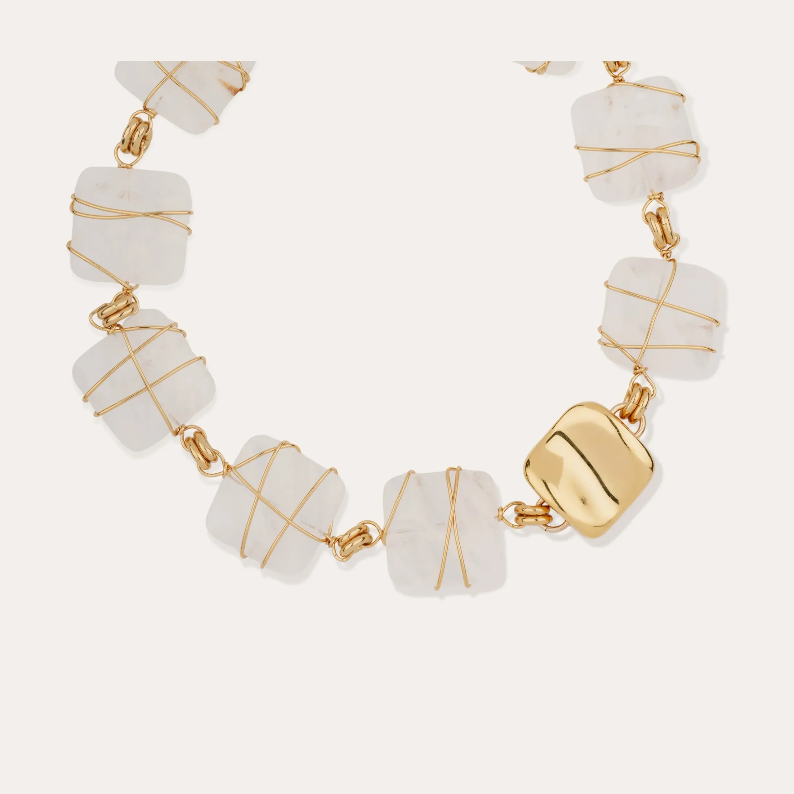 Collier Rainbow square - Cristal de roche