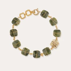 Collier Rainbow Square - Vessonite