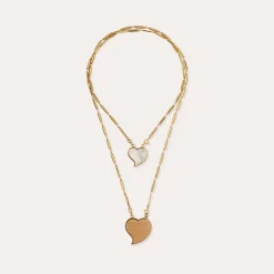 Collier Scapulaire Mirage - Bois & Nacre Blanche