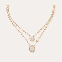 Collier Scapulaire Ovo - Nacre blanche