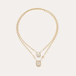 Collier Scapulaire Ovo - Nacre blanche