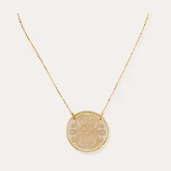Collier Sun Diva grand modèle - Nacre blanche