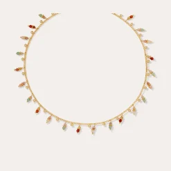 Collier Tangerine - Quartz Vert & Quartz rose