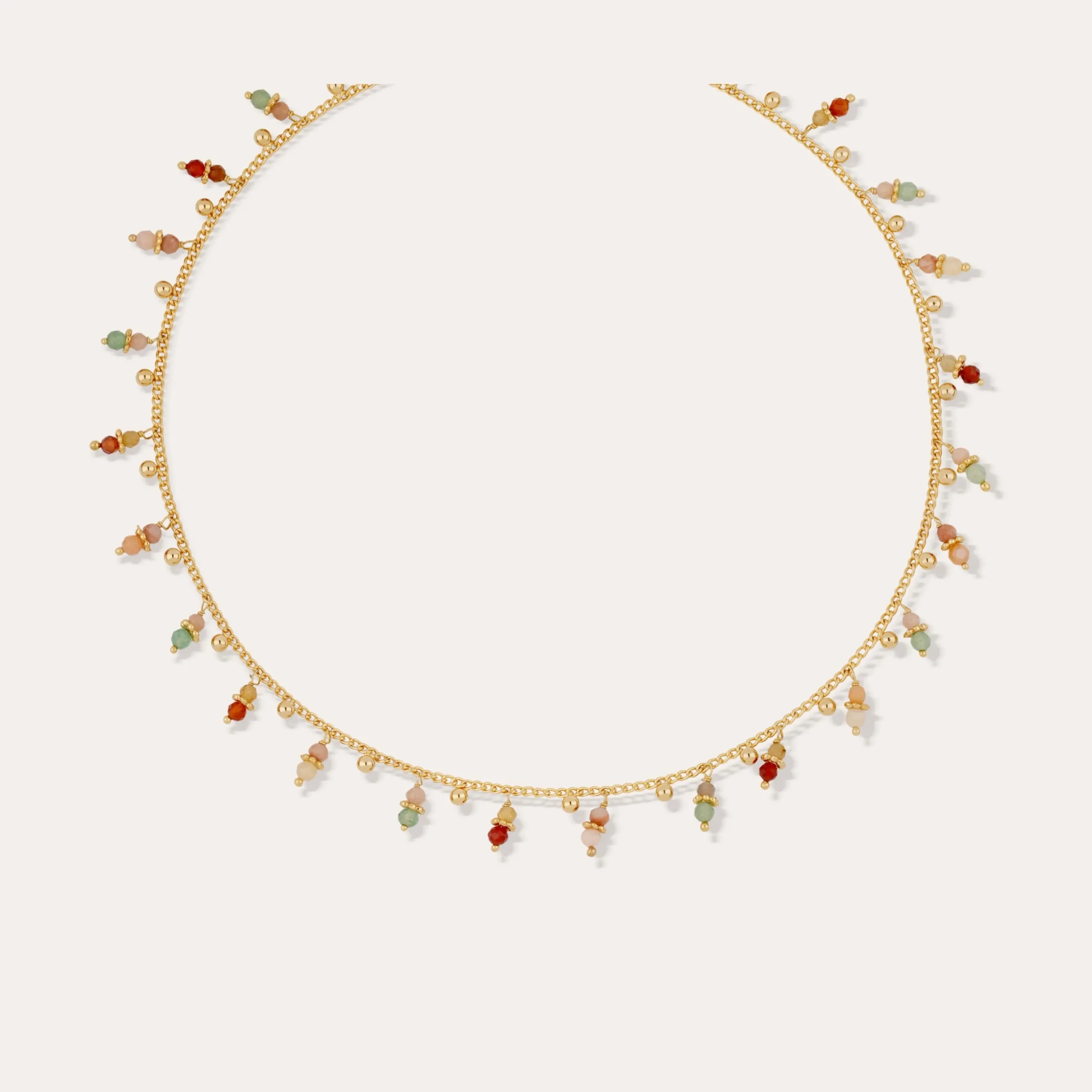 Collier Tangerine - Quartz Vert & Quartz rose
