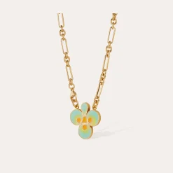 Collier Trèfle émail