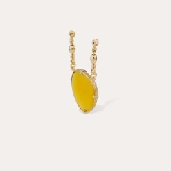 Pendentif serti - Calcite jaune