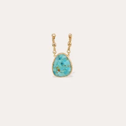 Pendentif Serti - Turquoise