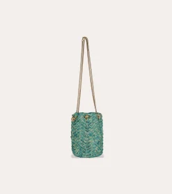 Sac Bourse Palmiers - Turquoise