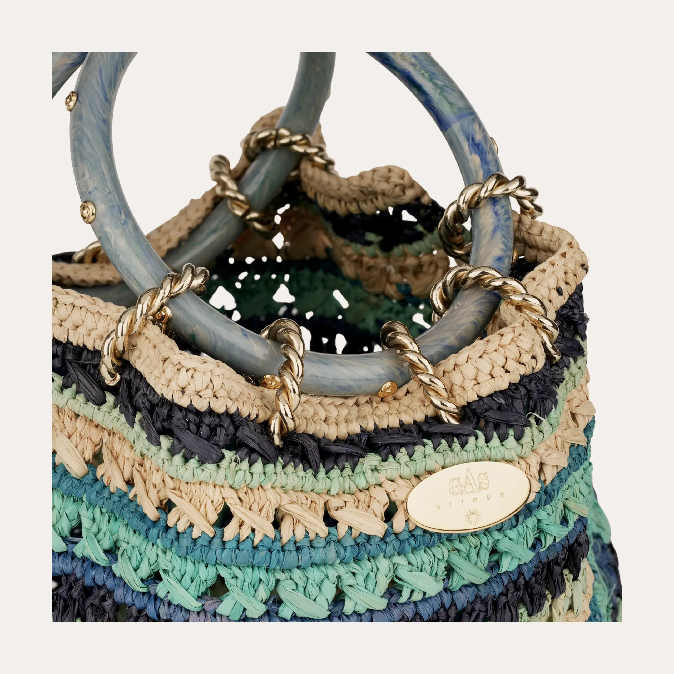 Sac Bourse Picot raphia