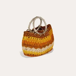 Sac bourse Picot raphia
