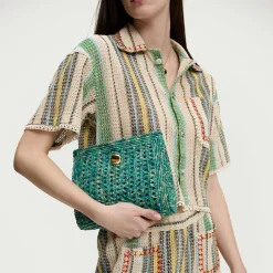 Sac pochette Les Canoubiers - Turquoise