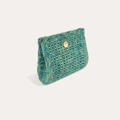 Sac pochette Les Canoubiers - Turquoise