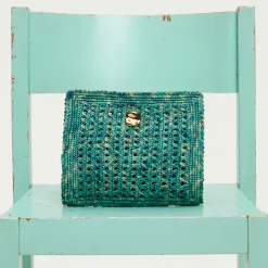 Sac pochette Les Canoubiers - Turquoise