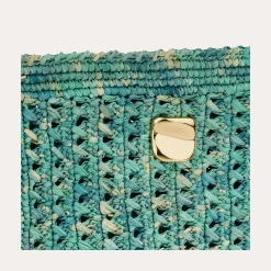 Sac pochette Les Canoubiers - Turquoise