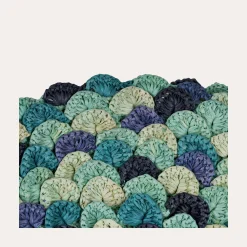 Sac pochette Sun Sirena raphia - Abysse