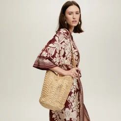 Sac seau Les Palmiers raphia