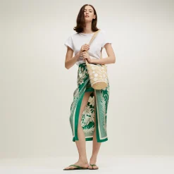 Sac seau Tahiti raphia
